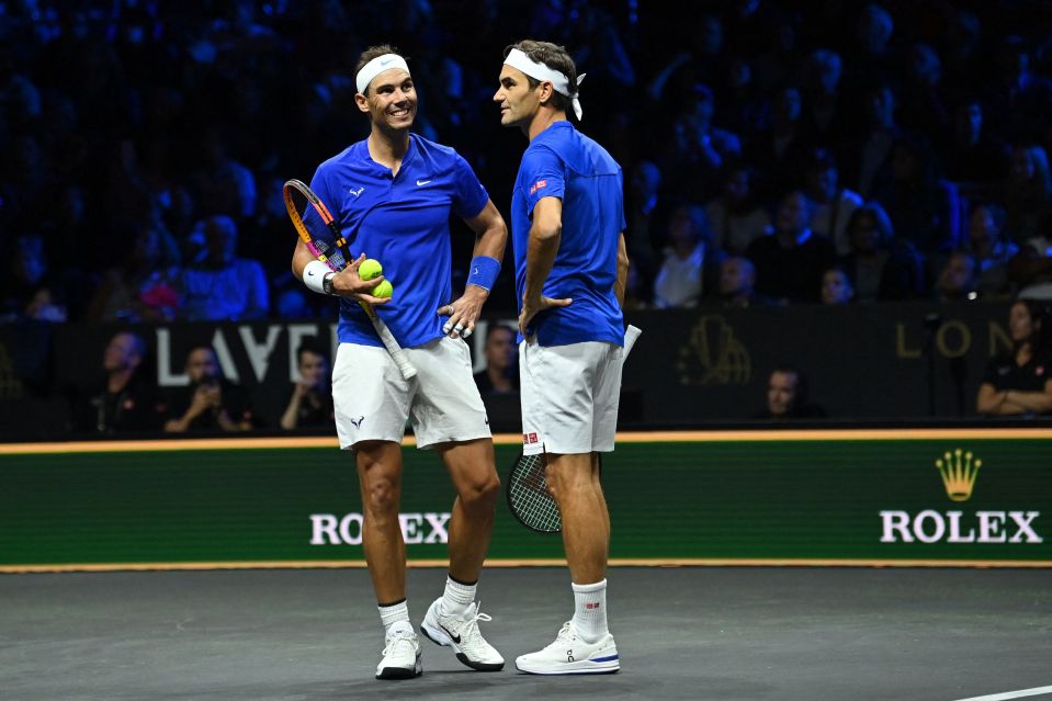 The legendary pair thrilled the London crowd against Sock and Tiafoe