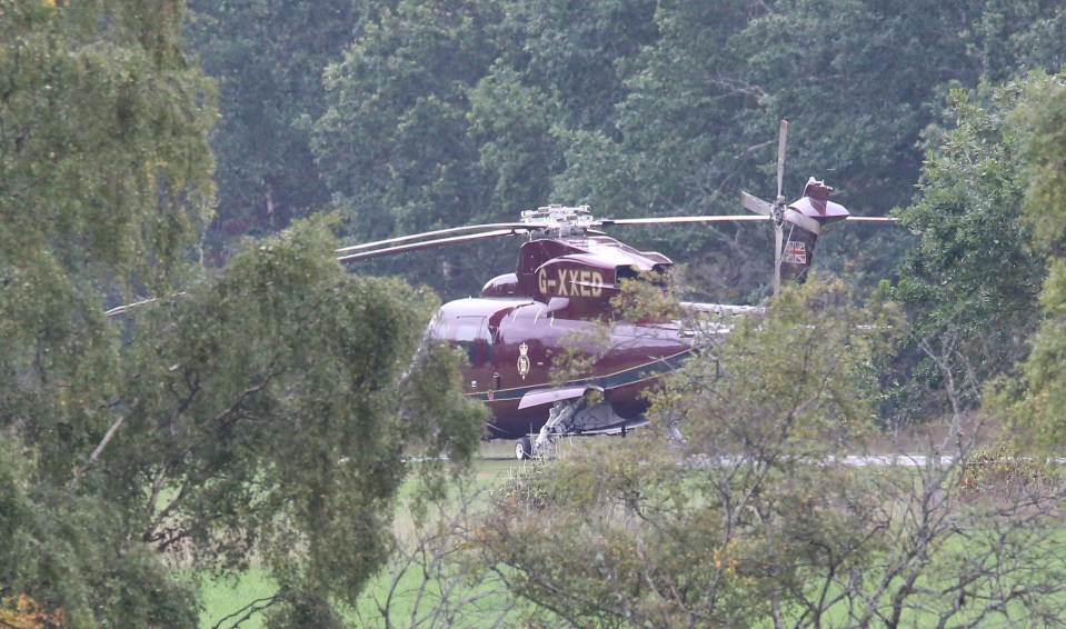 Charles' helicopter lands at Balmoral today