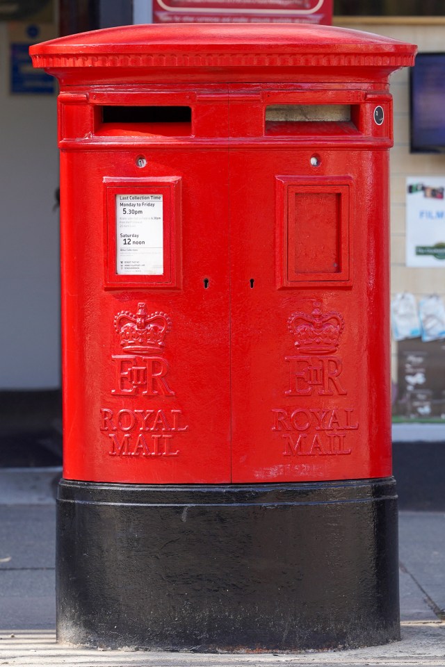 Post boxes in the UK feature a subtle nod to Her Majesty Queen Elizabeth II