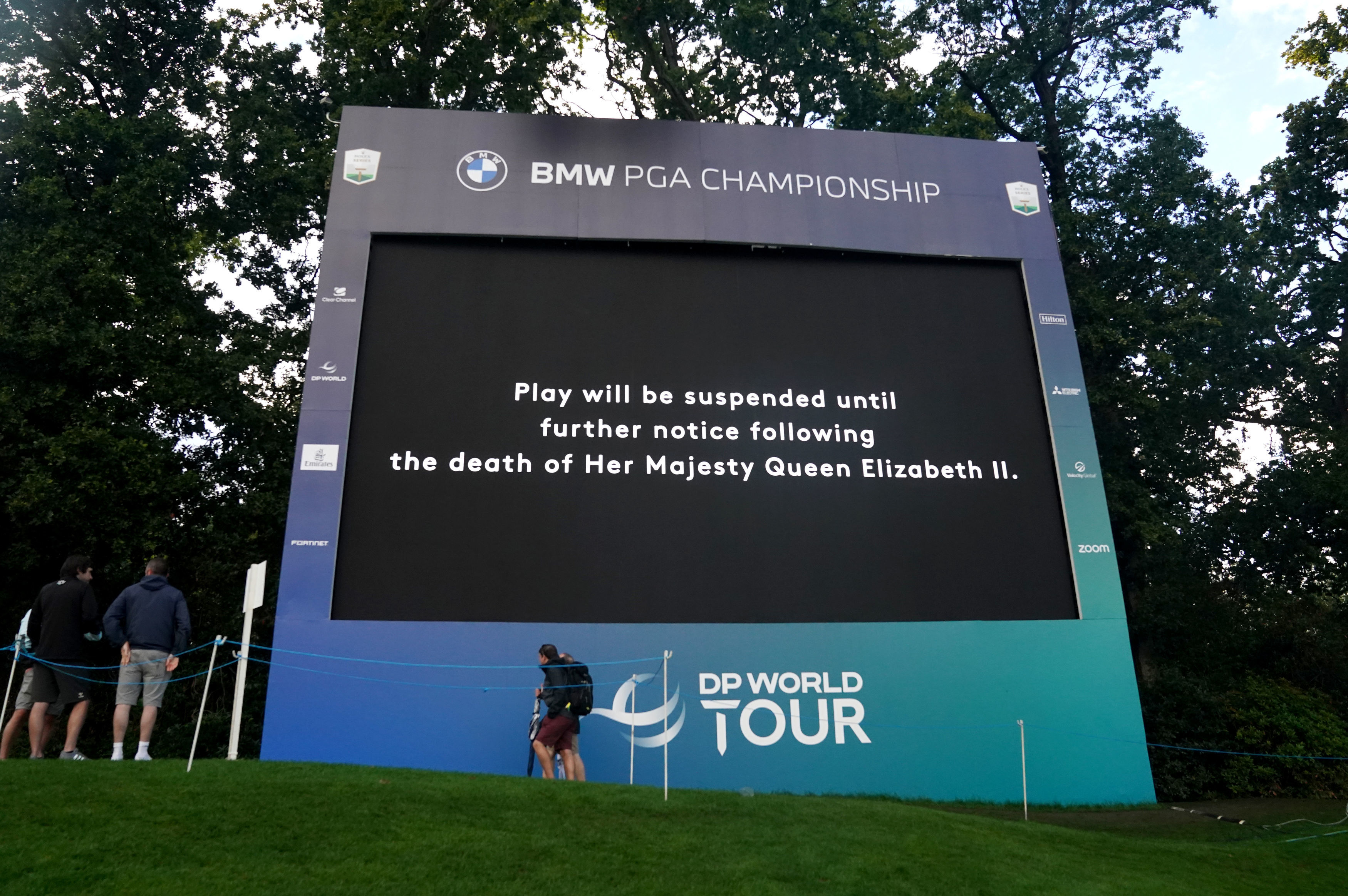 Play was suspended at the BMW PGA Championship at Wentworth