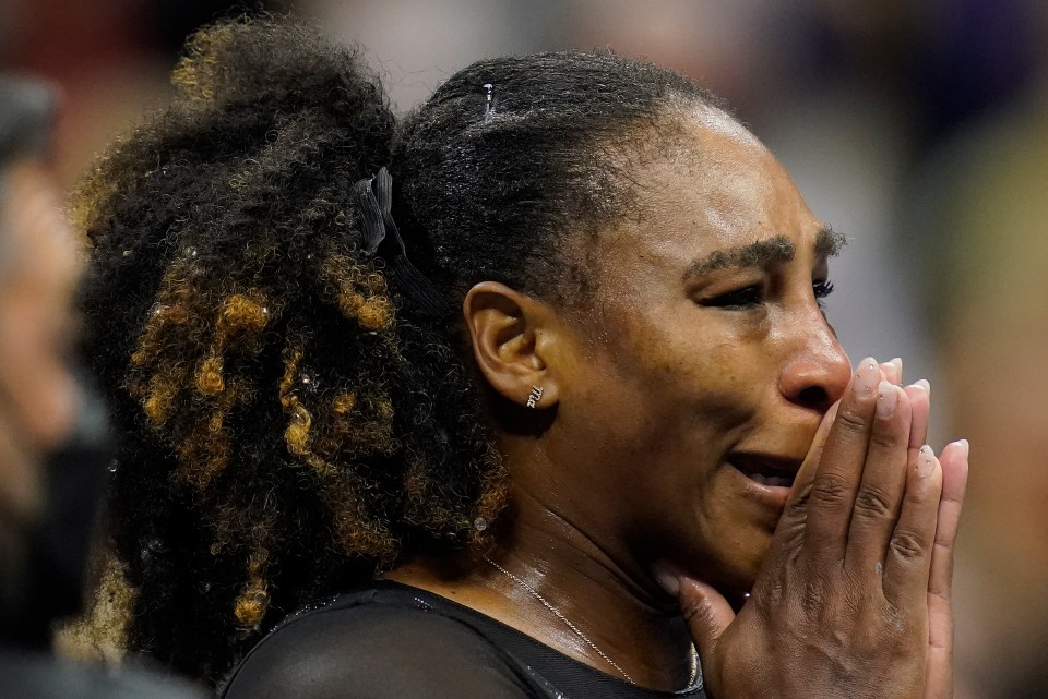 Serena Williams broke down in tears as she gave an emotional speech after losing on Friday night