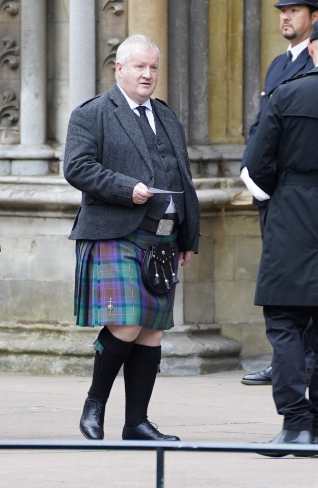 Westminster SNP leader Ian Blackford also attended wearing a kilt