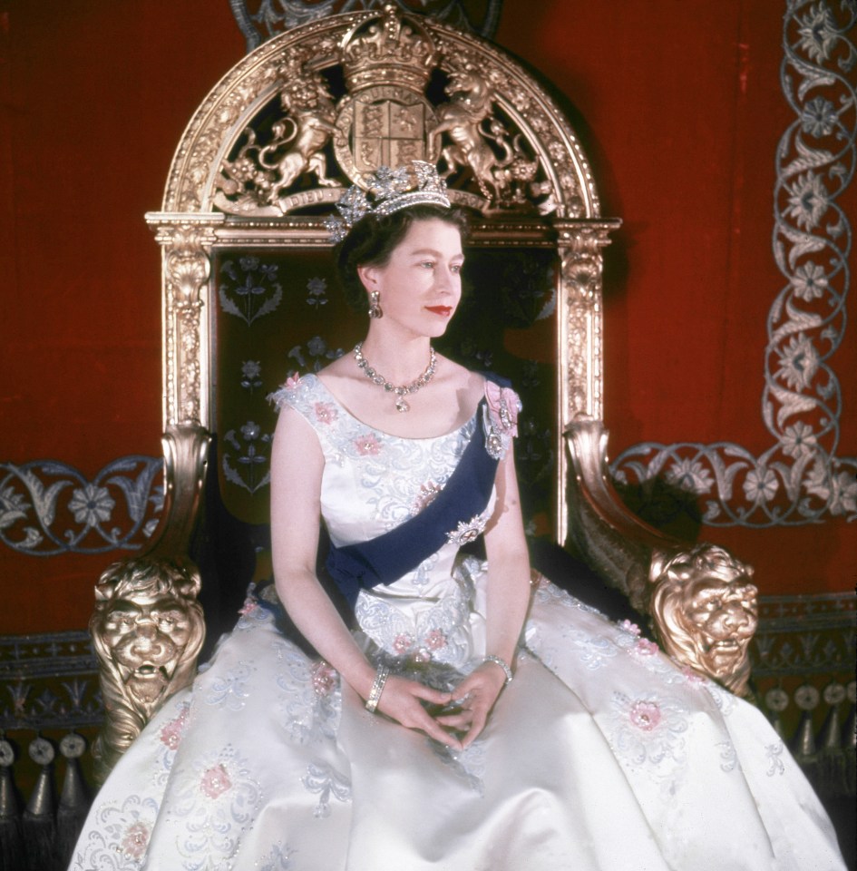 Her Majesty, photographed by Cecil Beaton at Buckingham Palace in 1956. When her private secretary worried that she might be too self-conscious, Beaton replied: ‘If she can’t sit in that throne, who can?’