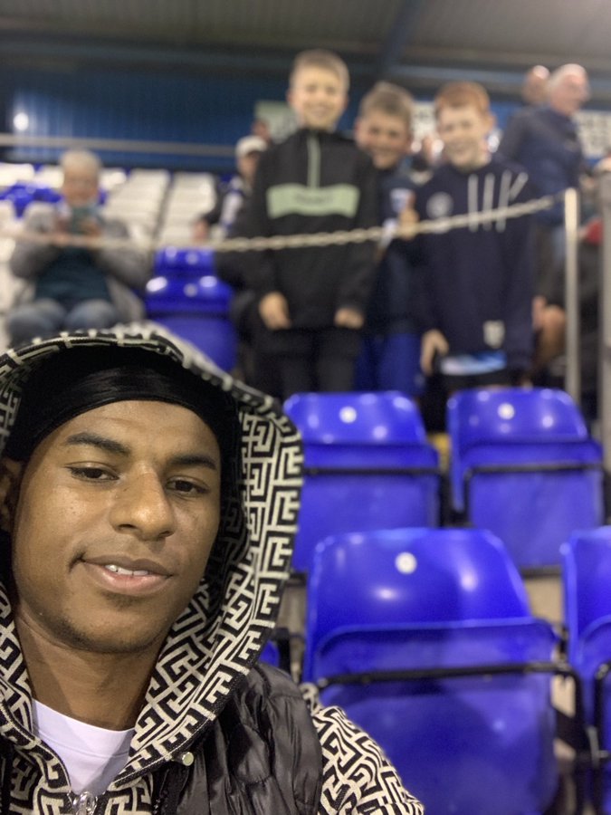 Barrow fans were shocked to see Marcus Rashford in attendance