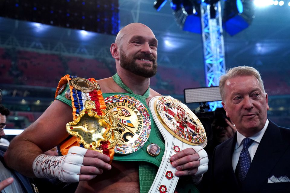 Tyson Fury with his promoter Frank Warren