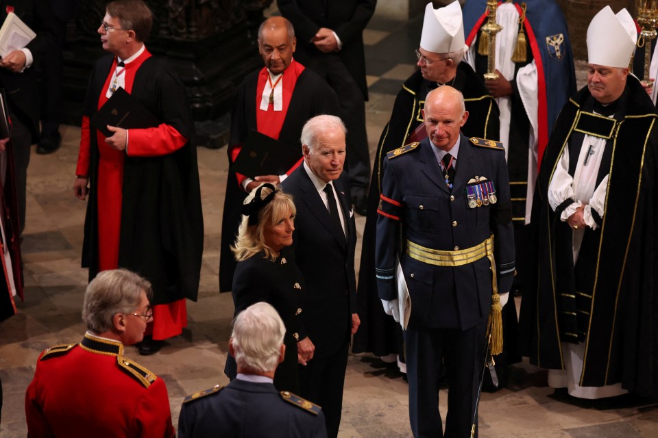 Joe Biden in Westminster Abbey this morning