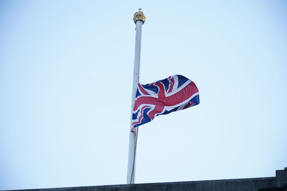 The Union Flag is currently at half mast over Buckingham Palace