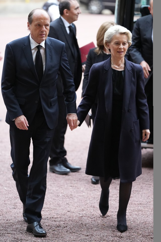 European Commission president Ursula von der Leyen arrived with her husband