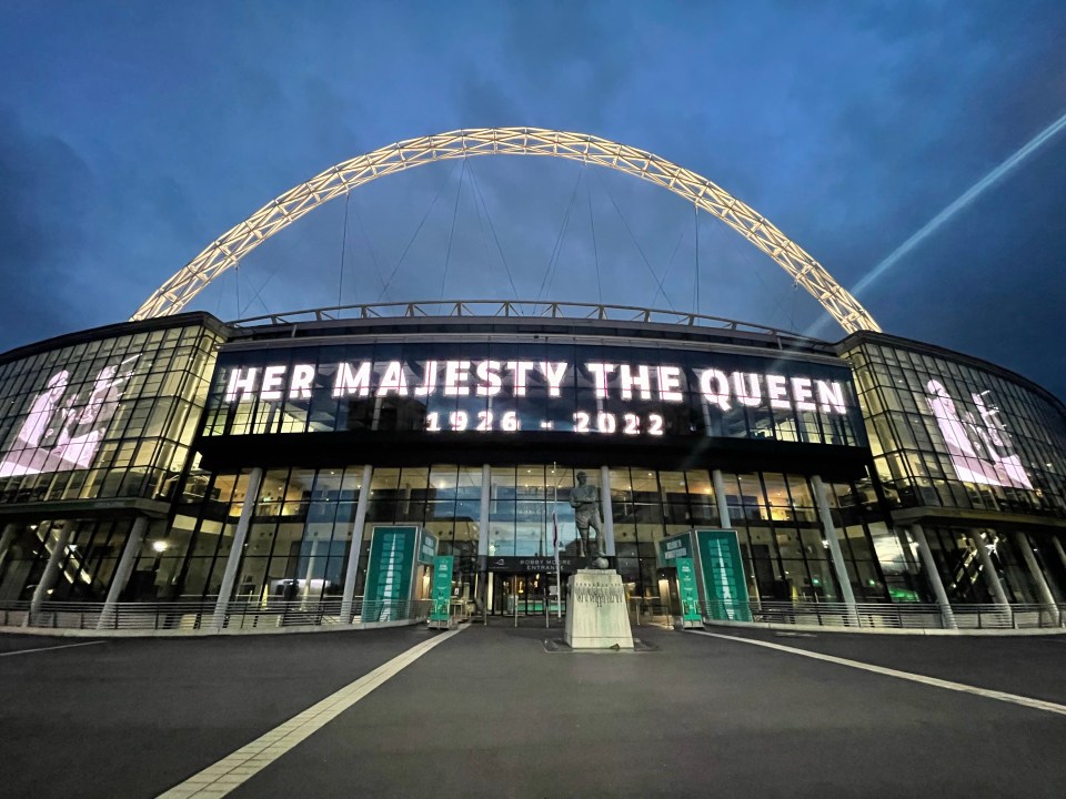 Wembley pays tribute to Her Majesty Elizabeth II