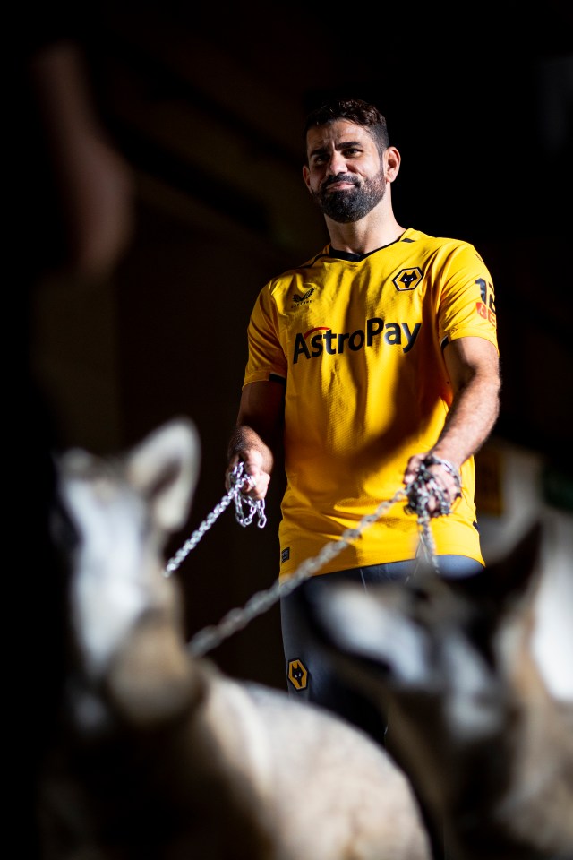 Diego Costa is unveiled as a Wolves player