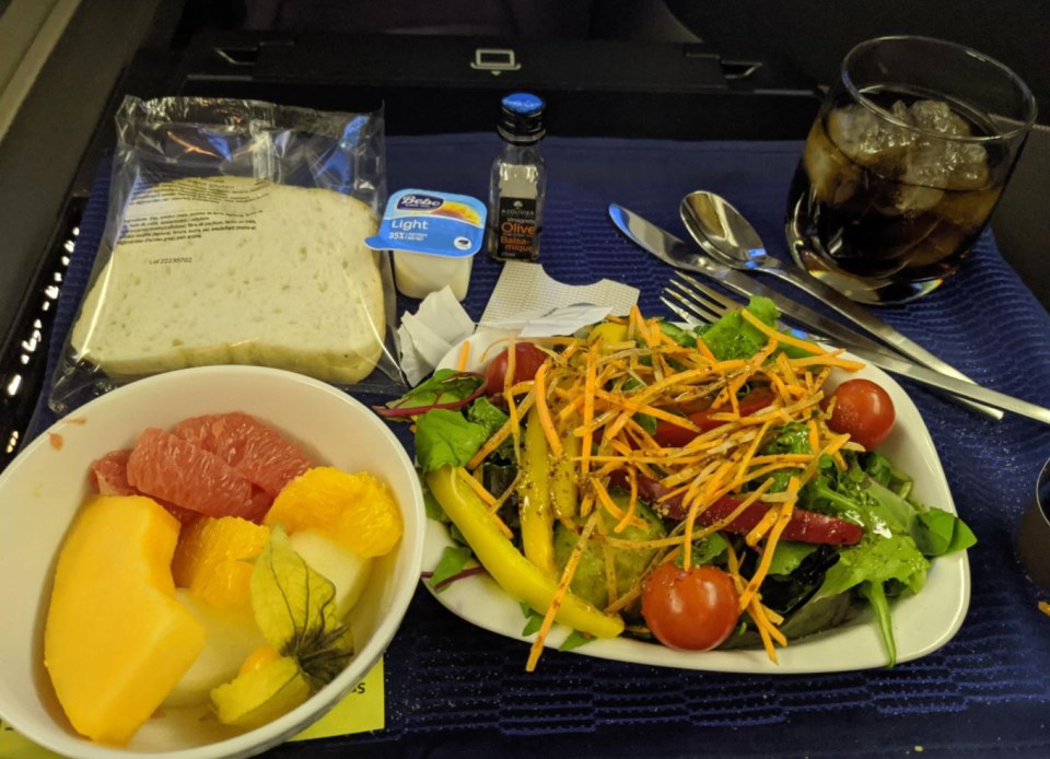 A passenger was not left impressed by his meal – but not everyone was on their side