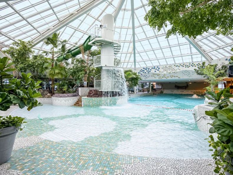 The indoor pool at Zandvoort Center Parcs in Holland, where Catherine is taking her family