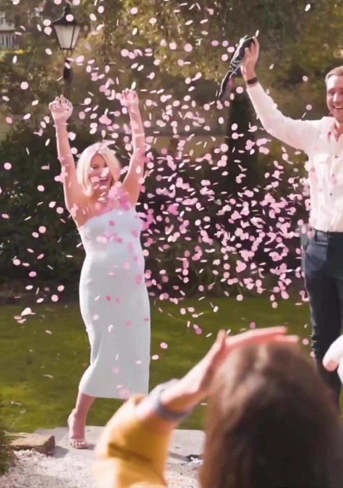 The pair threw a gender reveal party with their families at the weekend