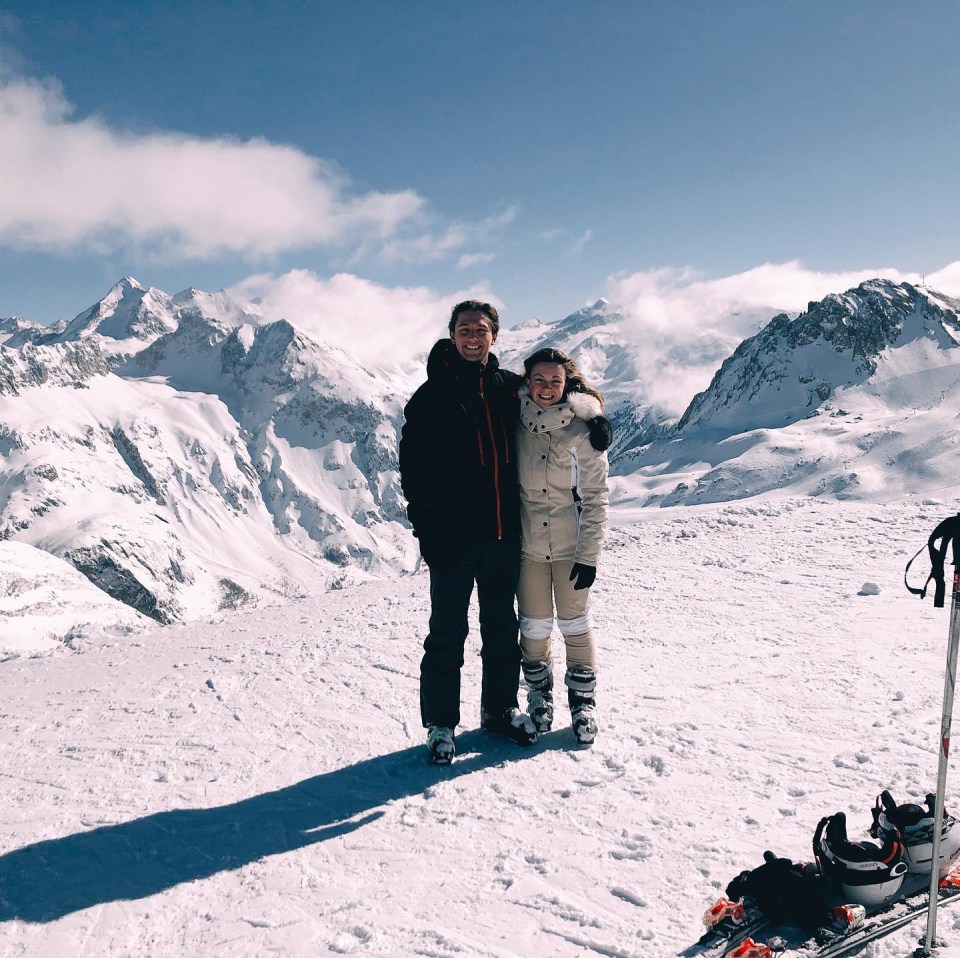 Mel and Dan enjoying a ski holiday