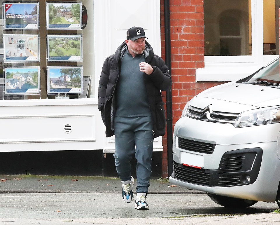 Wayne Rooney was spotted back home in Cheshire