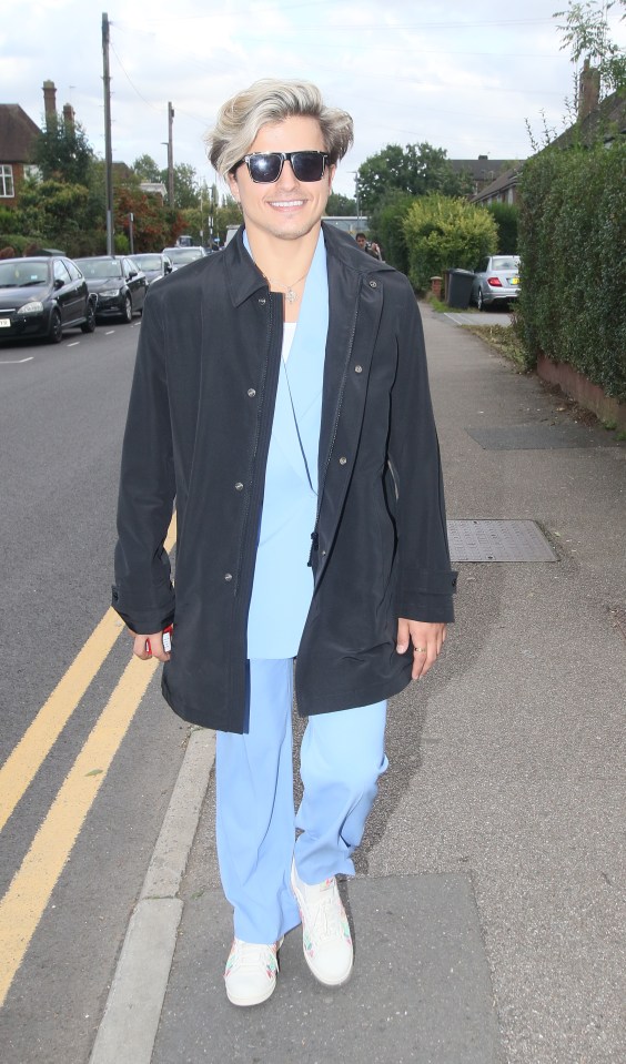 The Ukranian, 24, flashed a smile as he arrived at the show’s Elstree Studios in London