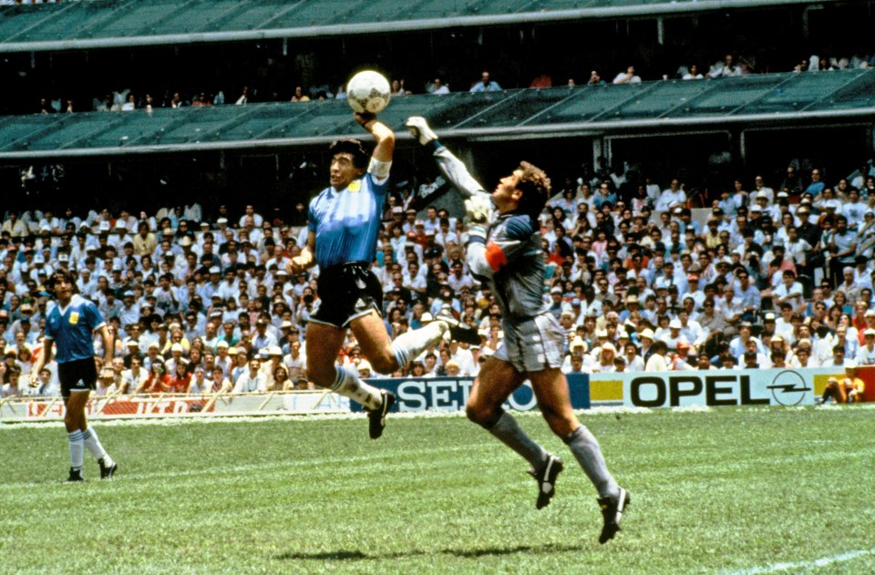 Diego Maradona scored the infamous Hand of God goal against England – now the bungling referee is cashing in by selling the match ball