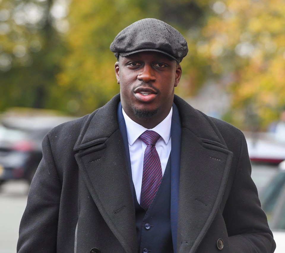 Benjamin Mendy arrives at Chester Crown Court today