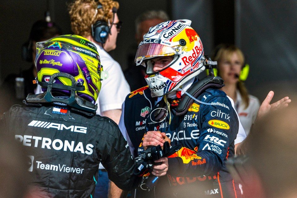 Lewis Hamilton and Max Verstappen exchanged pleasantries after the United Stated GP