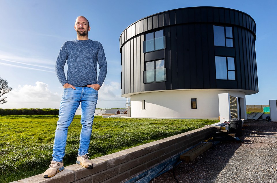 Rob has turned the water tower into an eye-catching home worth £1million