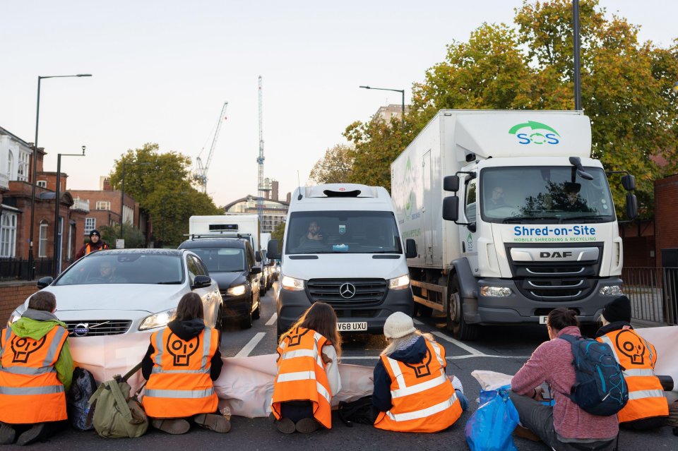 Climate cranks were confronted by angry motorists when they stopped traffic on the A4 in West London this week