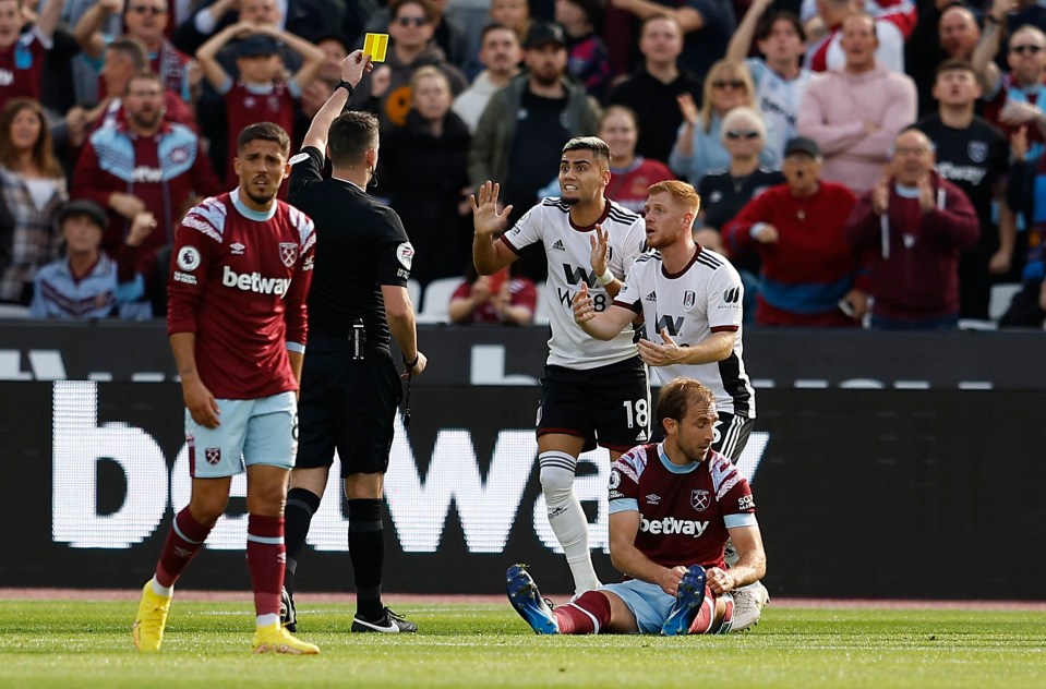 Pereira protested his innocence after giving the penalty away