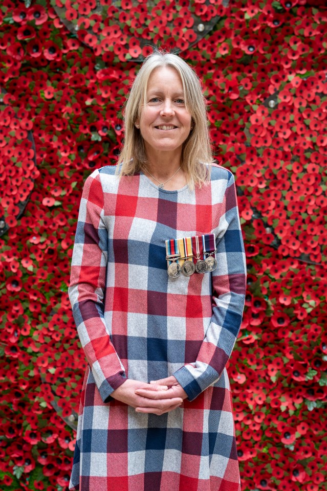 Ex-RAF corporal Sally, 46, of Hook, Hants, suffered a knee injury serving in Afghanistan