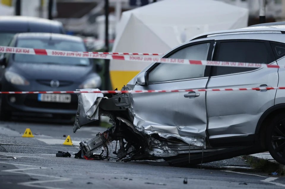 The scene of the horror incident in Brixton this morning