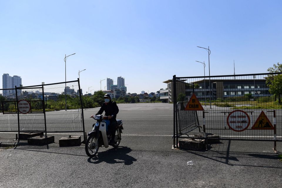 Motorcyclists have also been seen driving through the gates of the fenced off circuit