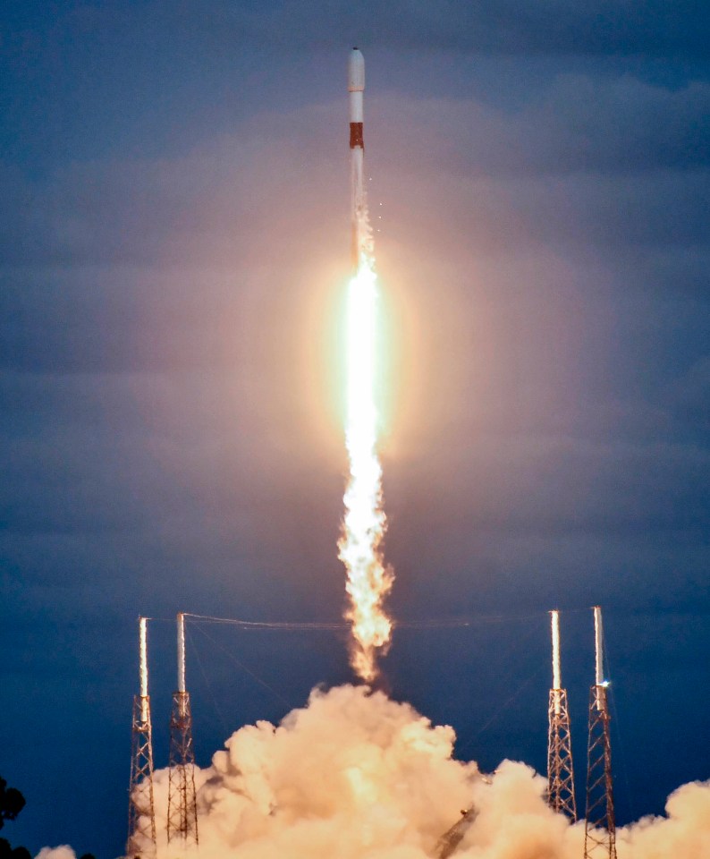 A SpaceX Falcon 9 lifts off from Cape Canaveral Space Force Station on Merritt Island