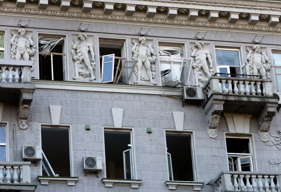 Strikes also hit a historic building in the capital Kyiv