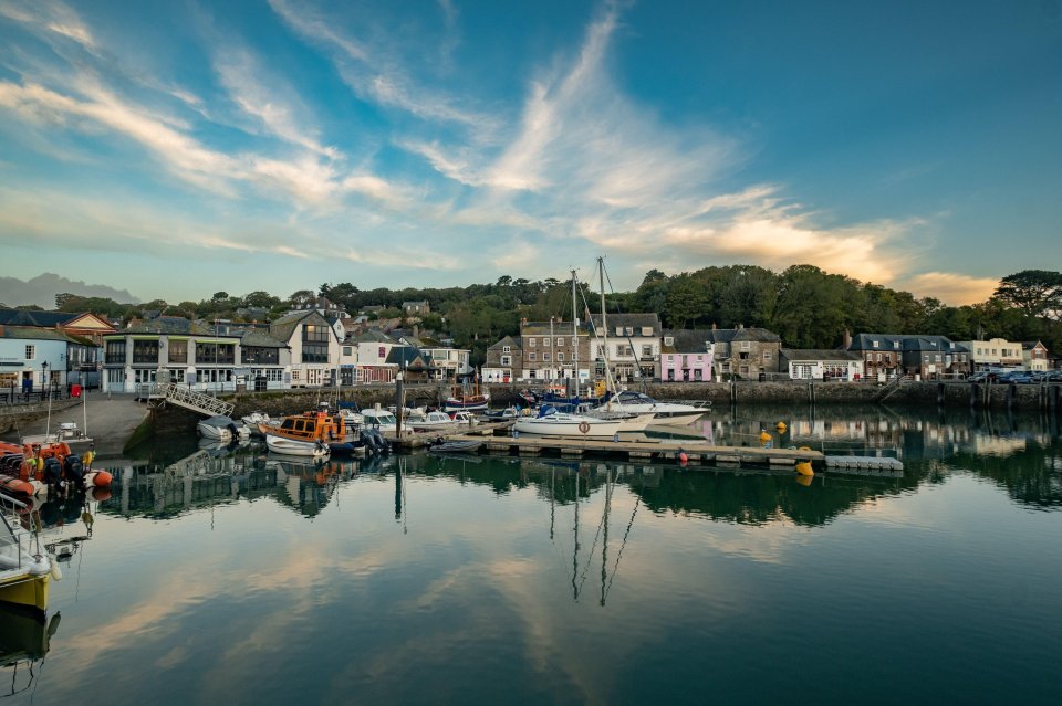 Padstow, in Cornwall, had a sunny and mild start to the working week