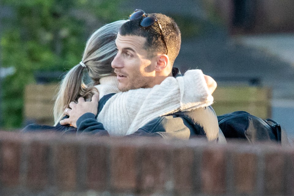 Helen Skelton and Strictly partner Gorka Marquez hugged as they finished training