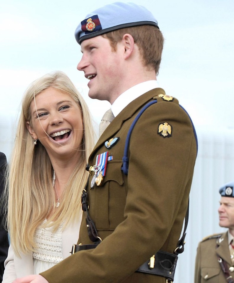 Harry in army uniform with his ex Chelsy Davy in 2010