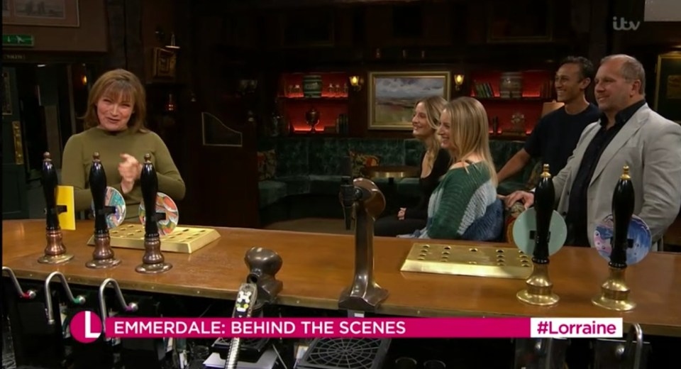 Lorraine was given special access to the set of Emmerdale