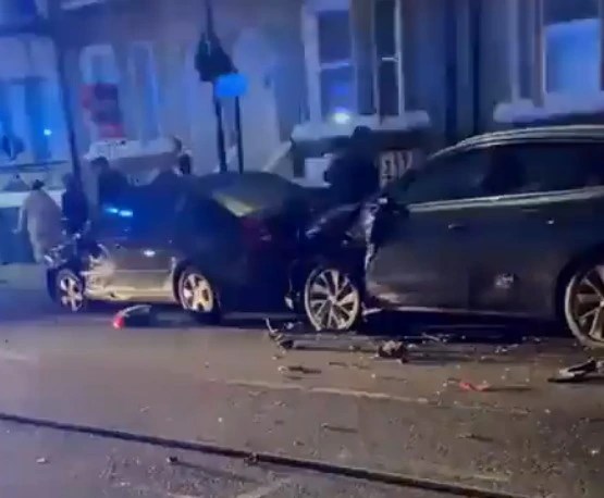 A number of cars were damaged in the horror incident