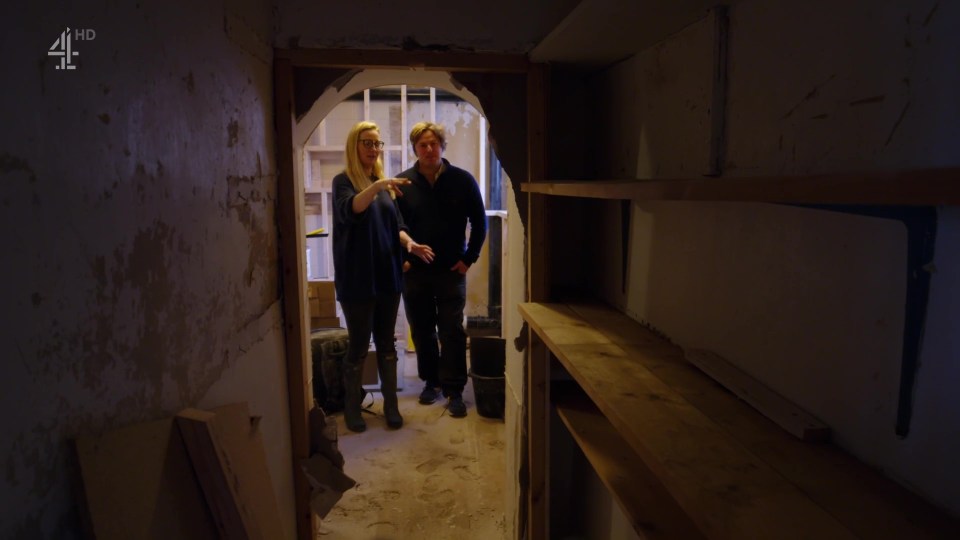 The couple discovered the secret passageway as they began renovating their new home