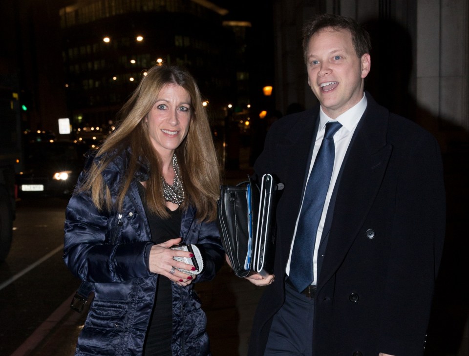 Grant Shapps pictured alongside wife Belinda