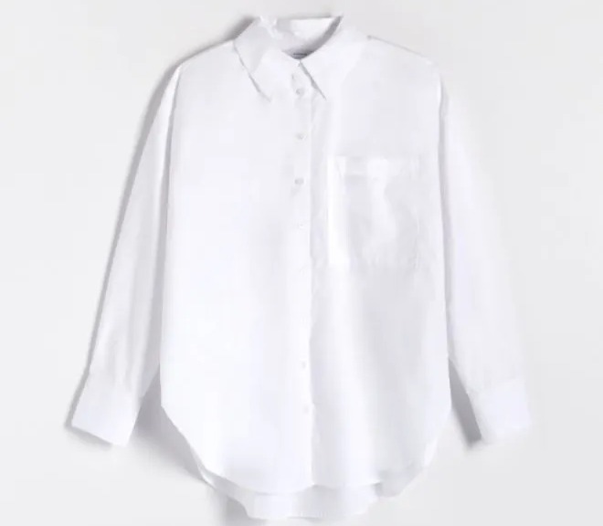 A white shirt can be layered underneath items such as jumpers or dresses - shirt, £25.99, Reserved