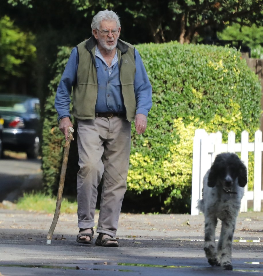 The shamed Aussie entertainer photographed two years ago while walking his dog