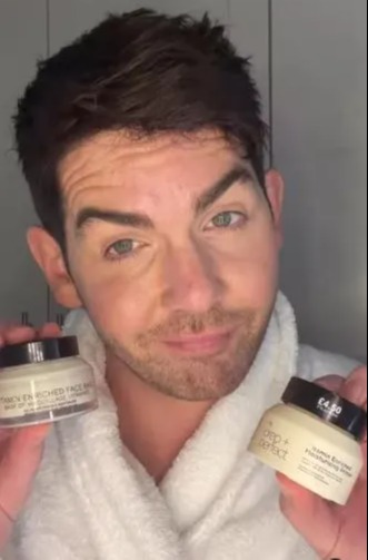 Scott comparing Primark's £4.50 face cream with Bobbi Brown's £40 version