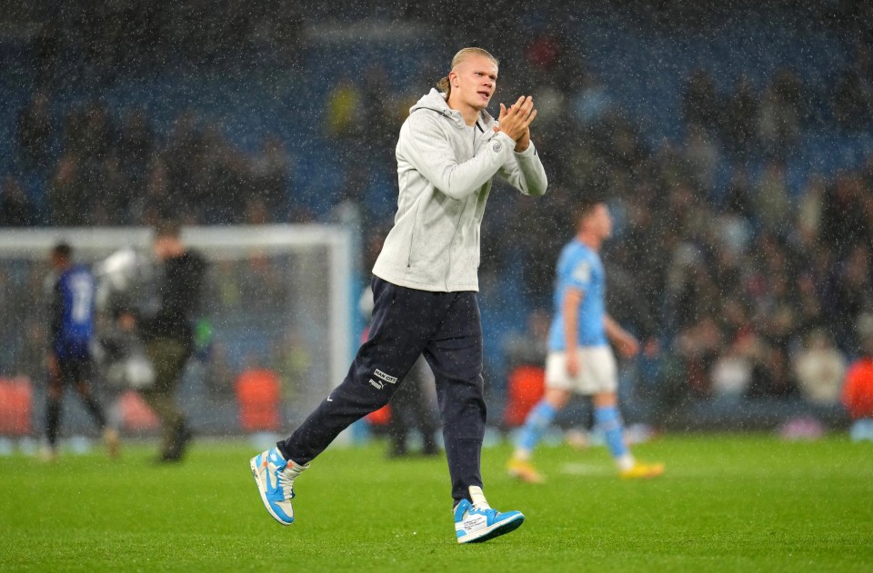 Manchester City superstar Erling Haaland came off during half-time