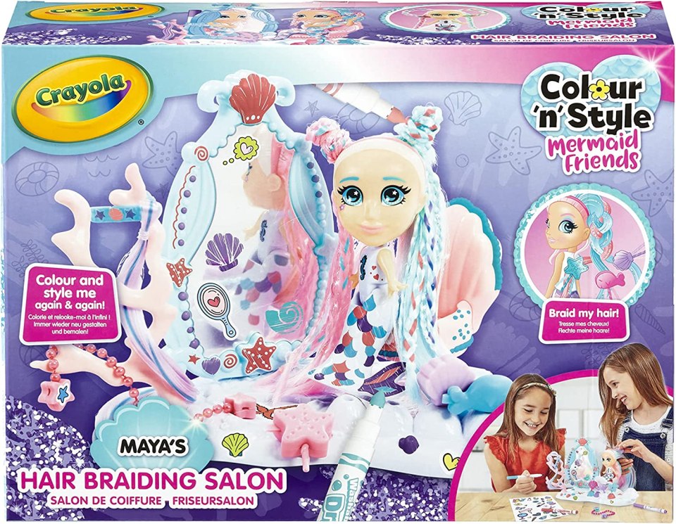 CRAYOLA Colour 'n' Style Mermaid Friends: Hair Braiding Salon Playset - £21.95