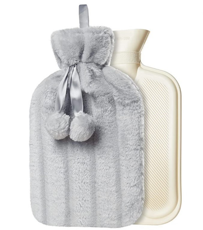 Hot Water Bottle with Super Soft Luxury Plush Cover, £8.49