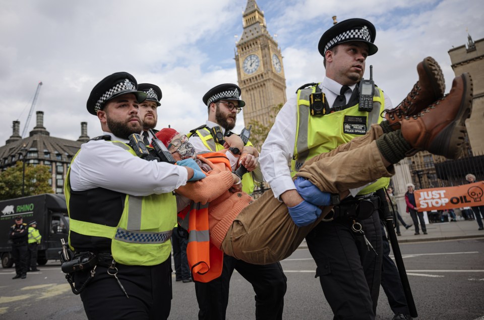 Aside from a couple of arrests, the police seem more intent on making protesters cups of tea