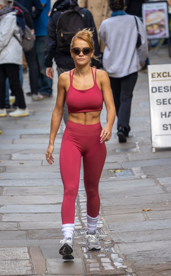 Rita Ora looked fitter than ever in this skin-tight two-piece