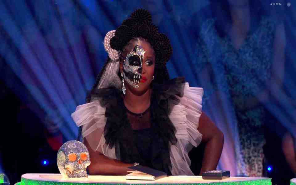 The judge with a beautiful jewelled skeleton face hit back at Craig after he dismissed Molly Rainford's performance