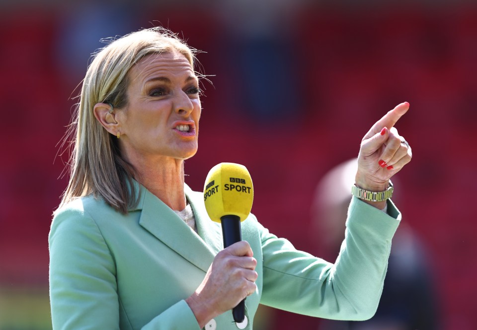 Gabby Logan will be hosting  two games including Man Utd vs Spurs