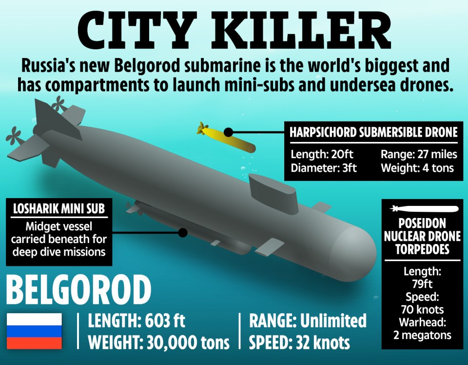 The terrifying submarine went missing briefly in October, sending shockwaves  through NATO