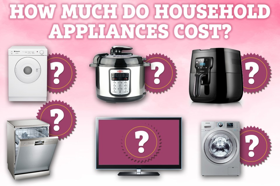 We've listed how much your appliances cost to run, including dishwashers and washing machines